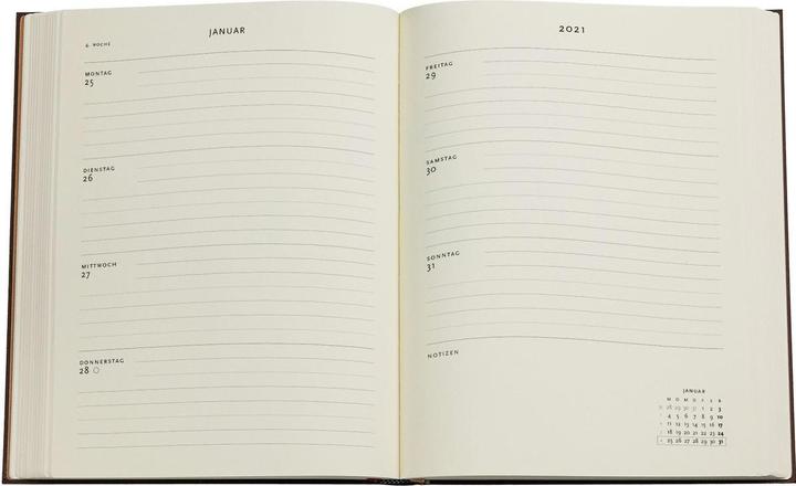 Produktbild Paperblanks PAPERBLAN Agenda Genesis 21 DD6746-7 180×230mm, de, HC, 12M (18 x 23 cm, Harter Einband, Deutsch)