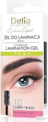 Actual product image Delia Cosmetics Eyebrow Expert Lamination Gel Black Vegan Formula Brow Shape Fixation Color Enhancem (Black)