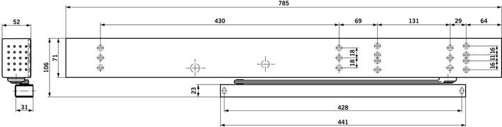 Immagine prodotto Dormakaba Chiudiporta DORMA TS 99 FLR-K (Porta a vetro, Interno)