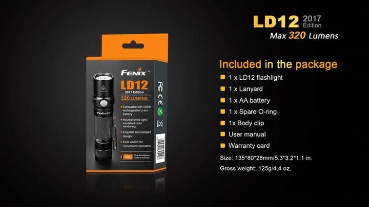 Immagine prodotto Fenix Ld12 2017 (10.25 cm, 320 lm)
