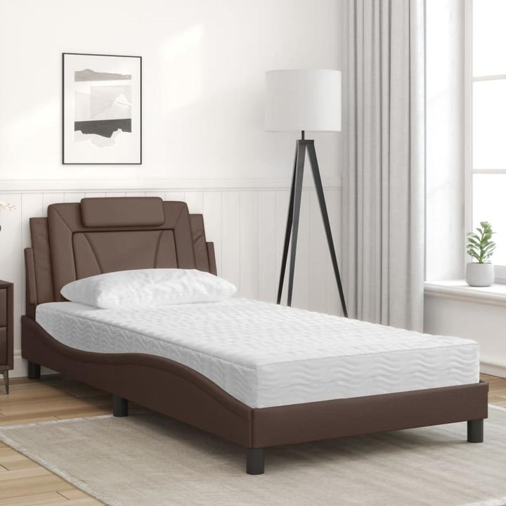 Produktbild VidaXL Bett mit Matratze 120 x 200 cm Kunstleder (120 x 200 cm)
