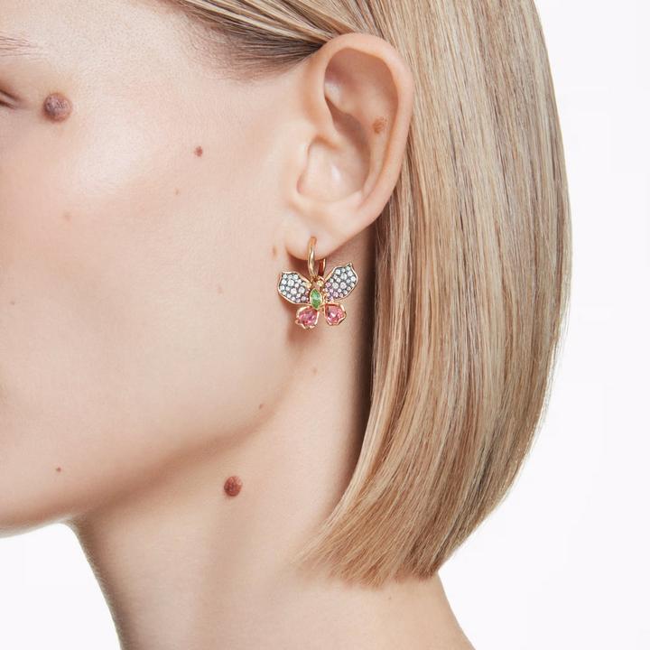 Produktbild Swarovski Idyllia Drop Ohrhänger Verschiedene Schliffe Pavé Schmetterling Mehrfarbig (Swarovski Metall)