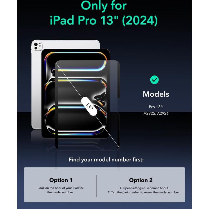 Actual product image ESR Paper-Feel Magnetic Screen (1 Piece, iPad Pro 13 2024 (M4))