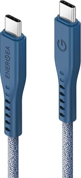 Actual product image Energea cable Flow USB-C - USB-C 1.5m niebieski/blue 240W 5A PD Fast Charge (1.50 m, USB 3.2 Gen 2, 240 W)
