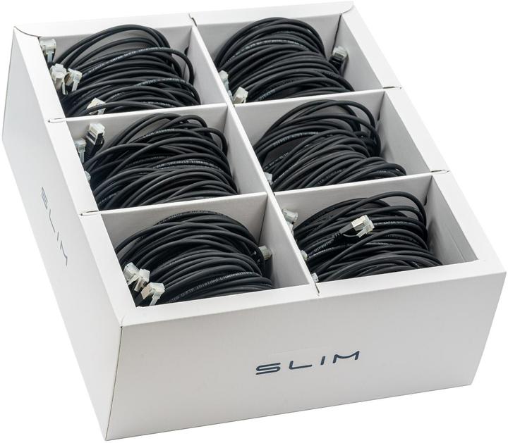 Produktbild SLIM Slimpatchkabel RJ-45, Cat 6A, U/FTP, 3 m, Schwarz, 36-Pack (U/FTP, CAT6a, 3 m)