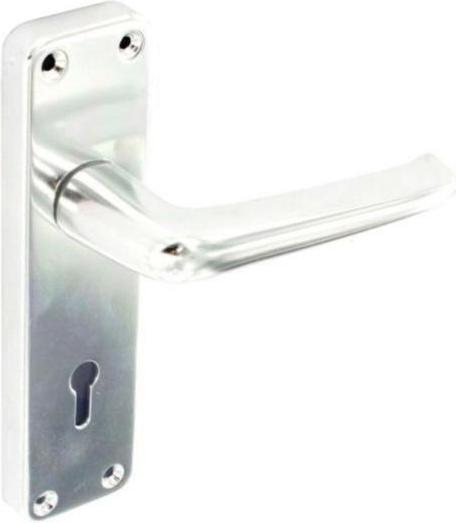 Securit Door handle with lock Bradford aluminium 2-pack (Door handle)