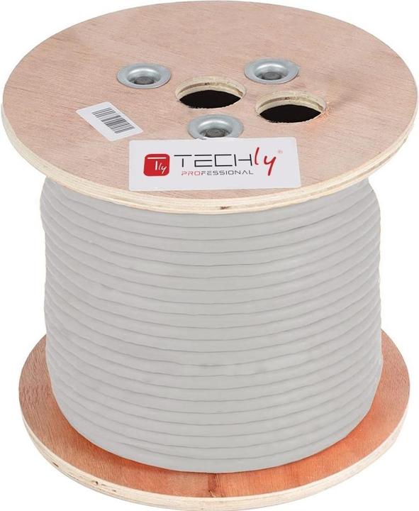 Image du produit Techly ITP-C5F-305-RIS Câble réseau gris 305 m Cat5e F/UTP (FTP) (F/UTP, CAT5e, 305 m)
