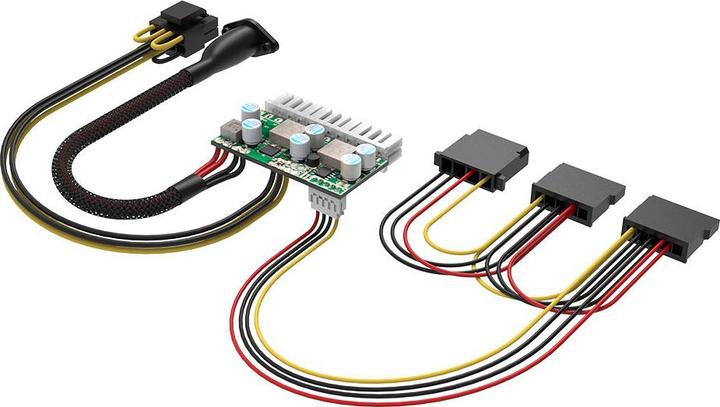 Immagine prodotto Akasa Compact Power Adattatore ATX da CC a CC da 200W con DIN di alimentazione a 4 pin per chassis a (200 W)