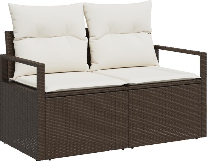 Produktbild VidaXL 8-teiliges Garten-Sofa-Set mit Kissen Braunes Poly-Rattan