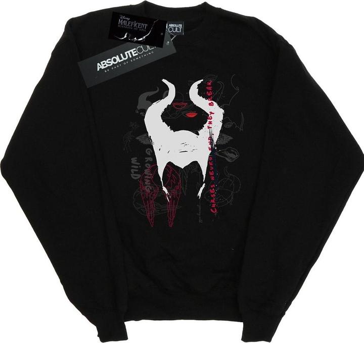 Disney Maleficent Mistress Of Evil Growing Wild Horns Collage Sweatshirt (XL)