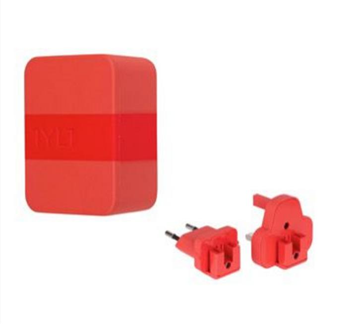 Immagine prodotto Tylt Adattatore da viaggio doppio USB rosso