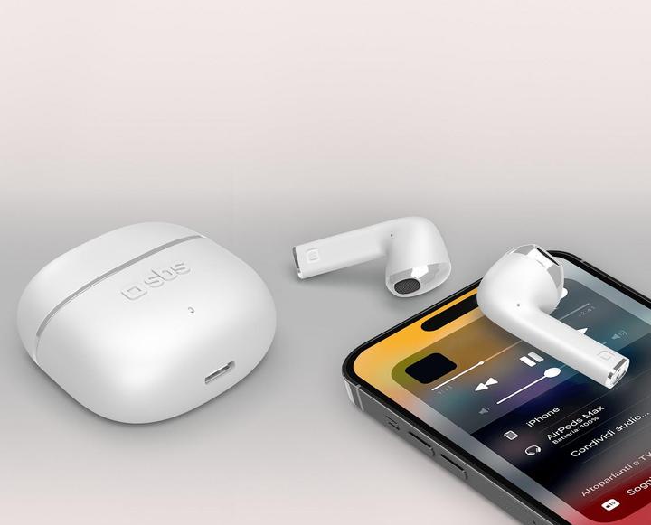 Produktbild SBS One Color Semi-In-Ear weiá TWS-BT-Headset (90 h, Kabellos)