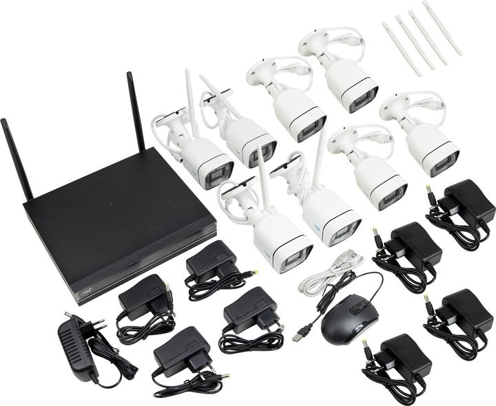 Actual product image PNI Package Video surveillance package House WiFi660 NVR 8 channels and 8 wireless outdoor cameras