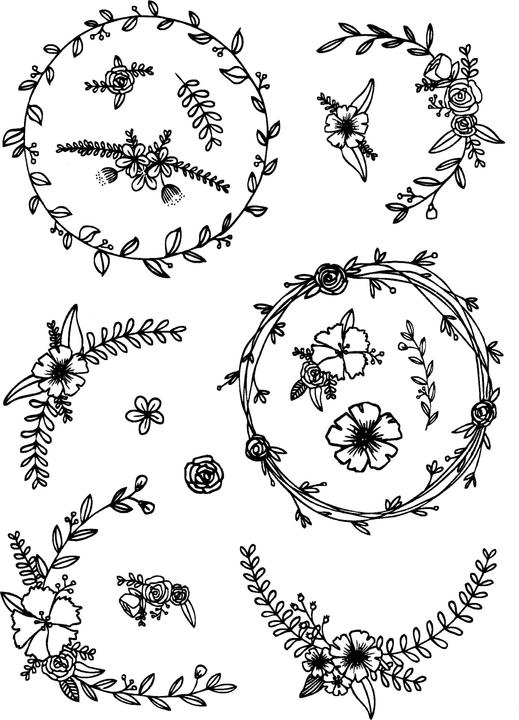 Actual product image VBS Silicone Stamp "Floral Frames
