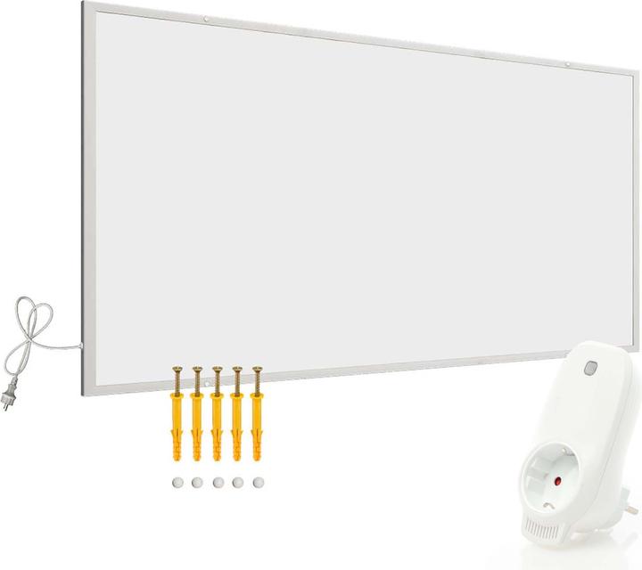 Actual product image Wiltec Set Infrared Heating Panel 1050W IR Heat Panel Electric Heater Radiator and Wi-Fi Thermostat (1050 W)