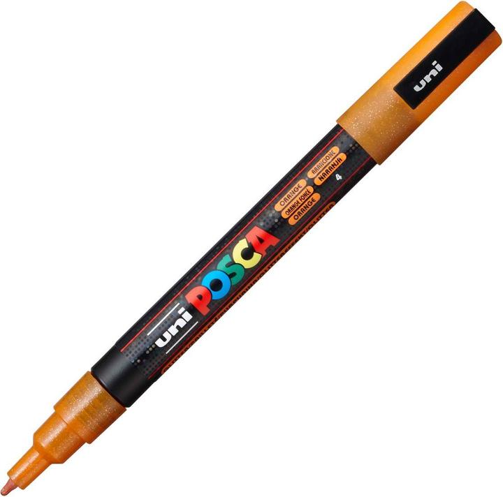 Immagine prodotto Posca Marchio fine PC-3M (Arancione glitterato, 1.30 mm, 1 x)