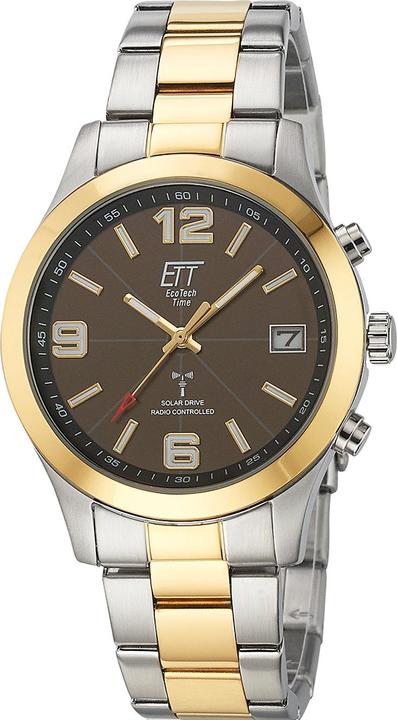 ETT EGS-11484-22M Solar Drive Funkuhr Gobi Herrenuhr 41mm 10ATM (Funkuhr, 41 mm)