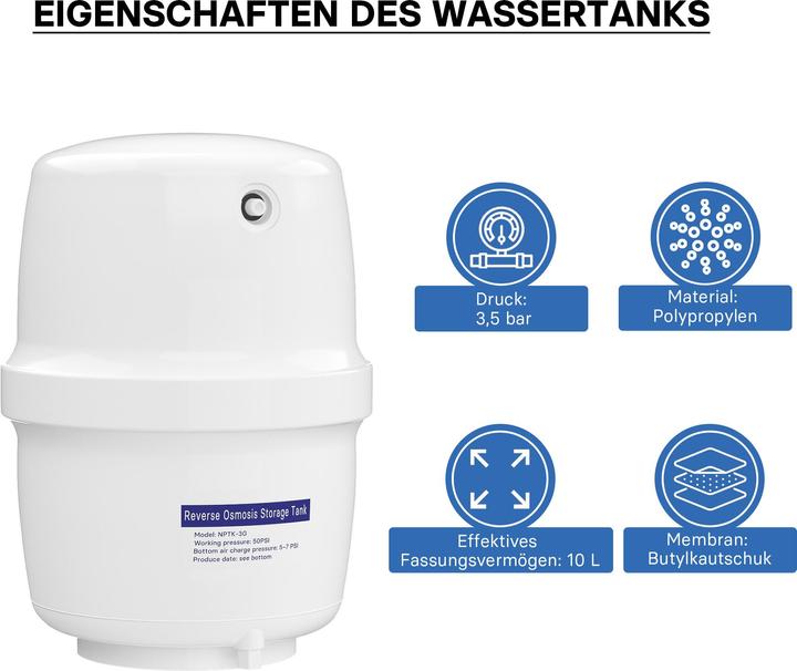 Produktbild Naturewater Umkehrosmose 4 G Wassertank 15,14 L Wasser Container lebensmittelecht