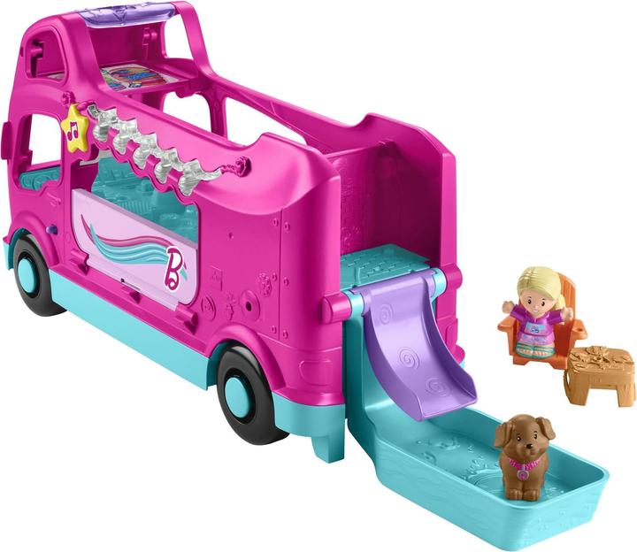 Productafbeelding Fisher-Price Little People Barbie Little Dreamcamper speelset met licht en geluid, 2 figuren (85)