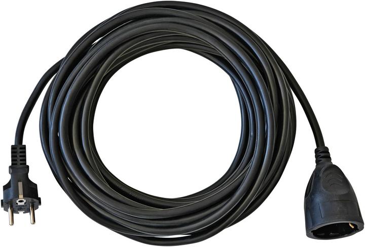 Brennenstuhl Extension cable Ku. L.10m black H05VV-F 3x1,5mm2 (10 m, CEE 7/16)
