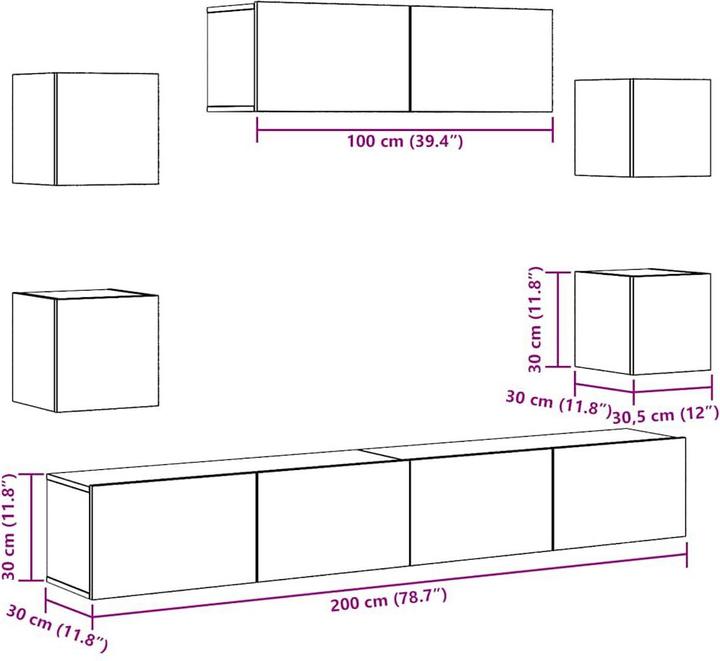 Produktbild VidaXL Emery (100 x 30 x 30 cm)