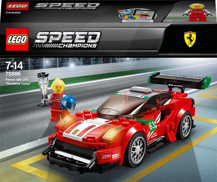 Image du produit LEGO Ferrari 488 GT3 Scuderia Corsa (75886, LEGO Speed Champions)