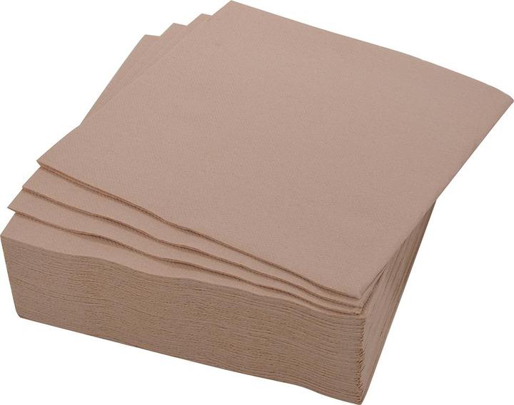 Casativo 40er-Set Papier Servietten einfarbig, 2-lagig, braun, 38 x 38 cm (40 x, 38 x 38 cm)
