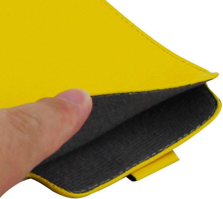 Produktbild König Design Handyhülle Tasche Slide Hülle Gelb (Apple iPhone 6 Plus)
