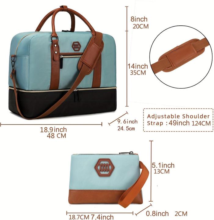 Produktbild Only-Bags.Store Reisetasche mit Schuhfach, sportliche Wochenendtasche, Über-Nacht-Tasche mit Nassfach