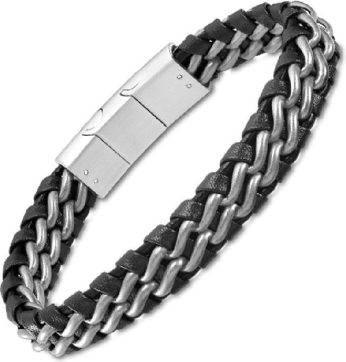 Immagine prodotto Lotus Stile - Bracciale bicolore di lusso da uomo in acciaio Basic LS2147-2 / 2 (M) (22 cm, Acciaio inossidabile, Cuoio)