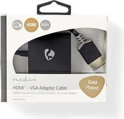 Actual product image Nedis CCBW34900AT02 - Video Cable Adapter (0.2 m, VGA (D-Sub), HDMI Type A (Standard), Female, Male (0.20 m, HDMI)