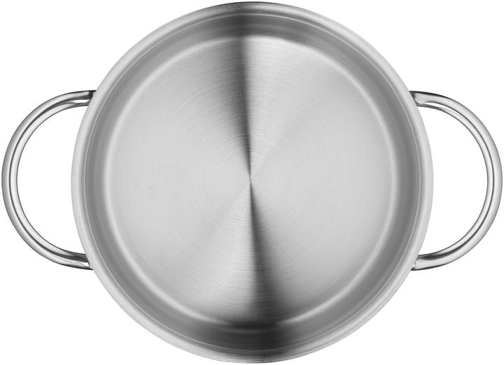 Produktbild WMF Kochtopf Bratentopf Induktion 16cm klein Metalldeckel 1,5l Mini Edelstahl (16.16 cm, Bräter + Schmortopf, Kochtopf, Edelstahl)