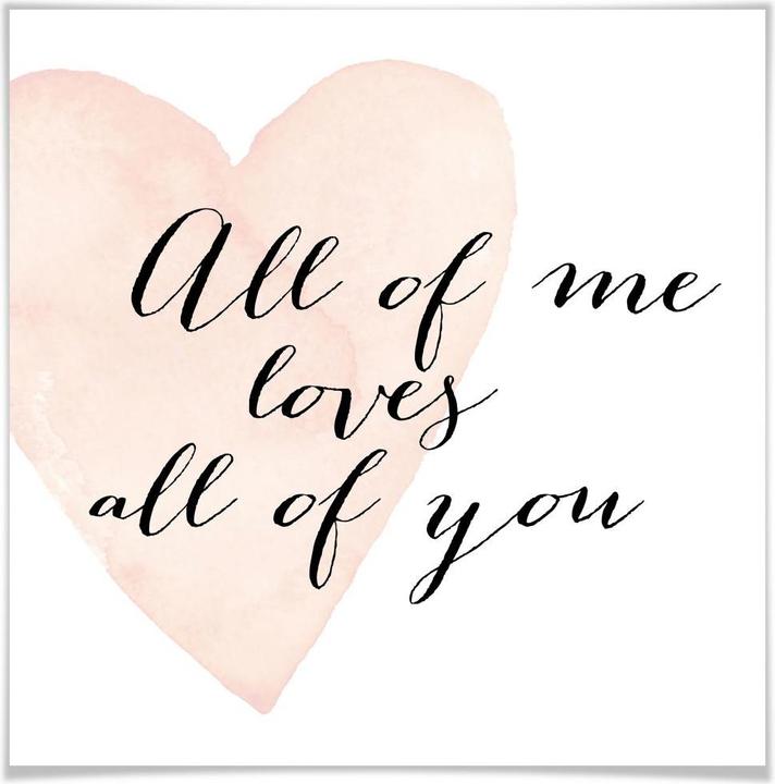 Produktbild Trenddeko Confetti & Cream - All of me loves all of you (50 x 50 cm)