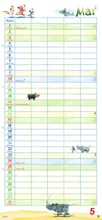 Produktbild Heye Familienplaner (21 x 45 cm, Harter Einband, Deutsch)