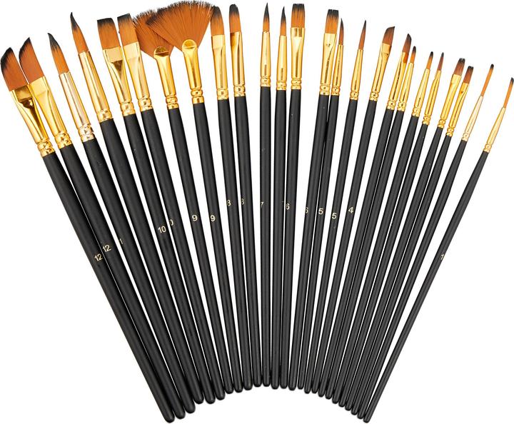 Actual product image Relaxdays 25-piece brush set (24 mm)