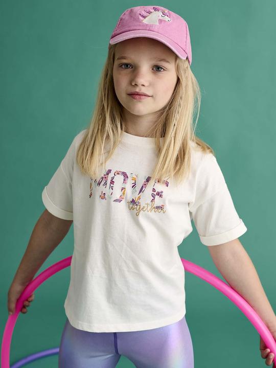 Produktbild Vertbaudet Mädchen Sport-Set: T-Shirt & Radlerhose mit Glanzeffekt (146)