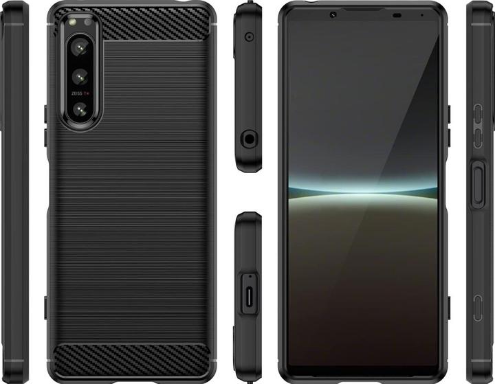 Image du produit Screenguard Étui en TPU souple carbone brossé (Sony Xperia 5 IV)