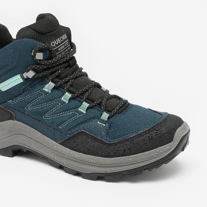 Actual product image Quechua Women’s Waterproof Mountain Hiking Boots - MH100 Mid - Green (40)