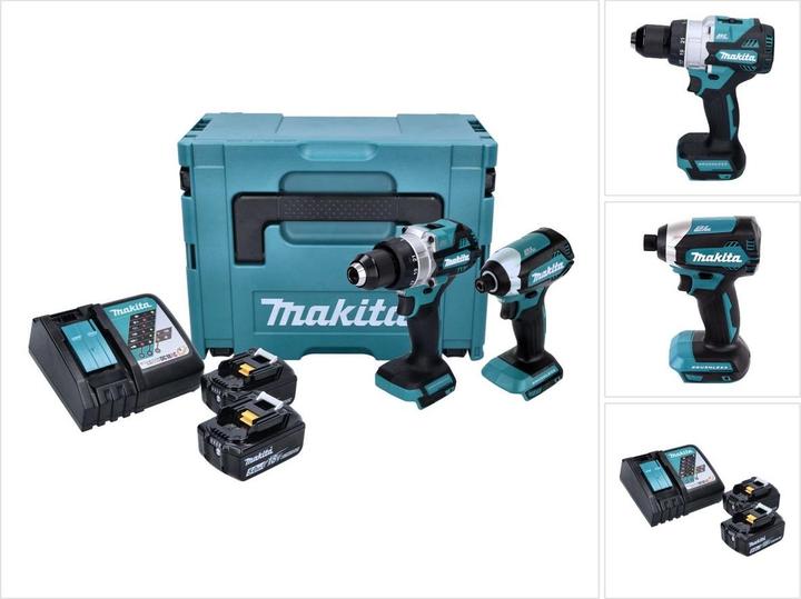Actual product image Makita DLX 2432 TJ Battery Combo Kit DDF 486 cordless drill + DTD 153 cordless impact wrench + 2x accu (Rechargeable battery operated)