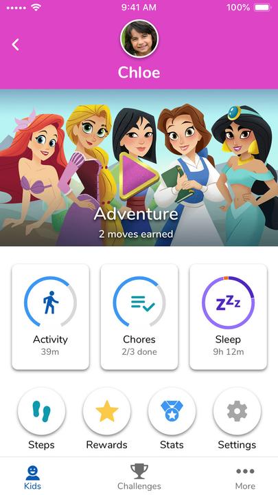 Produktbild Garmin Vivofit jr. 3 Disney Prinzessin (20 mm)