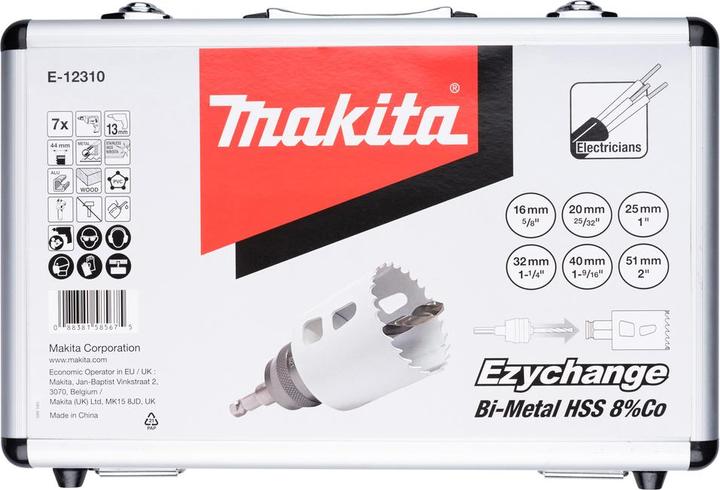 Productafbeelding Makita Maki EZYCHANGE-BIM Set Elektricien 1 E-12310 (20, 40, 51 mm, 16,0 mm, 25,0 mm, 32,0 mm)