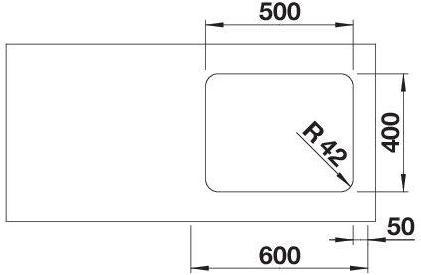 Produktbild Blanco Solis 500-U (Unterbauspüle, 54 cm, 44 cm)