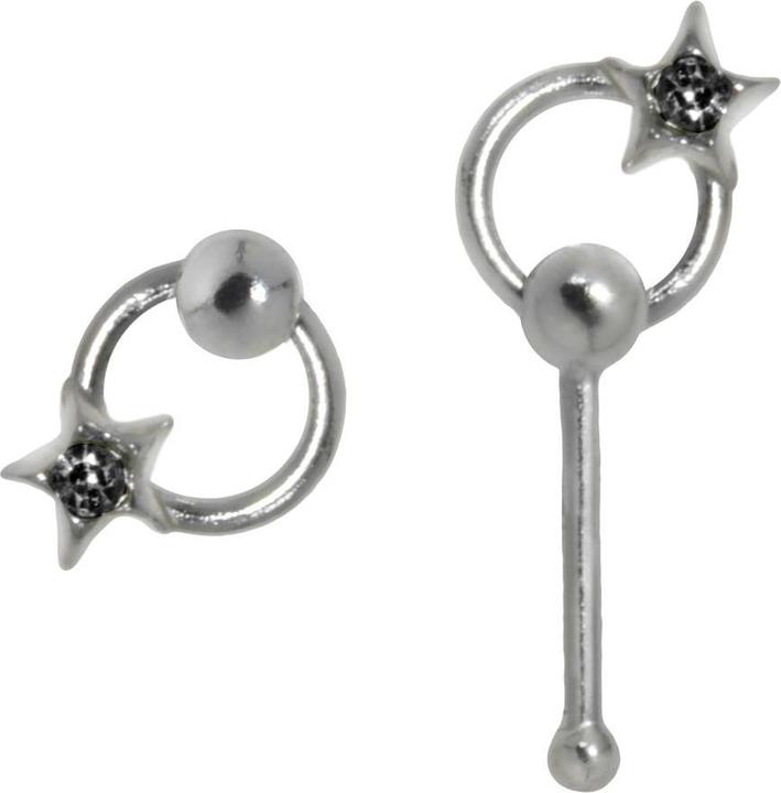 Bijouteria Nasenpiercing (Kristall, Silber 925)