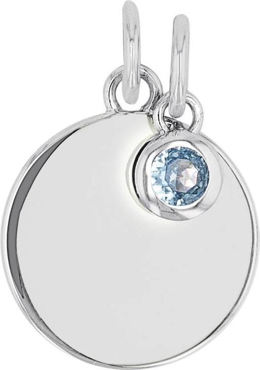 Amor Anhänger für Damen, 925 Sterling Silber, Glas (Silber 925)