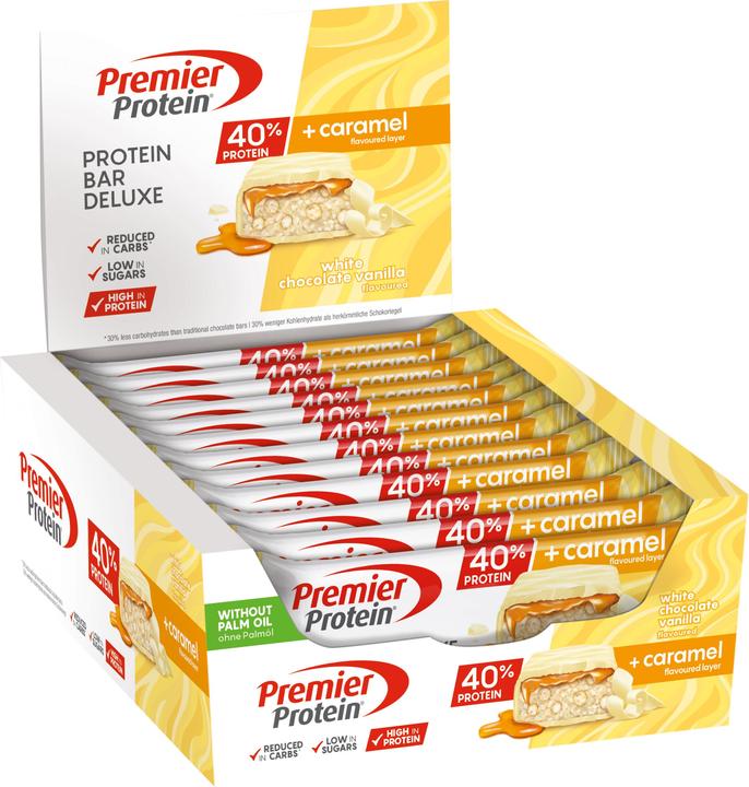 Produktbild Premier Protein Protein Bar Deluxe (Vanille, Weisse Schokolade, 12 Stk., 600 g)