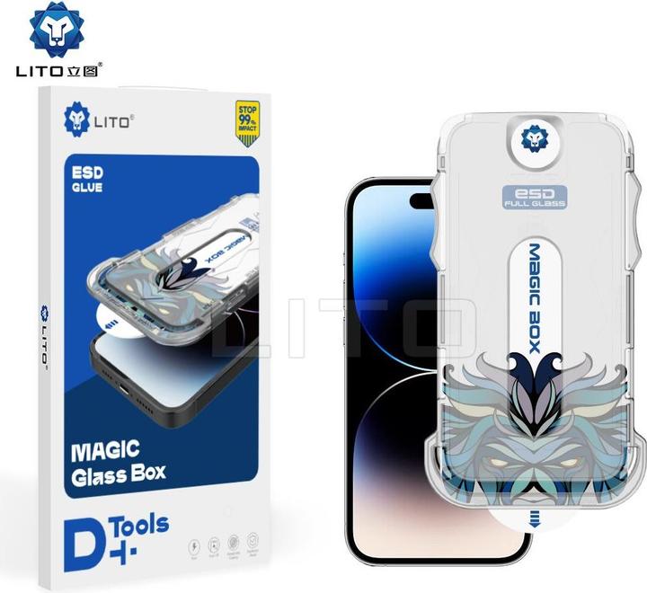 Actual product image Lito Armoured glass incl. installation tool (1 Piece, Apple iPhone 15)