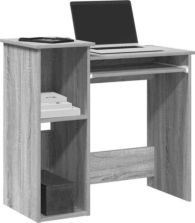 Actual product image VidaXL Desk with shelf Grey Sonoma 84x40x78 cm Wood-based office desk
