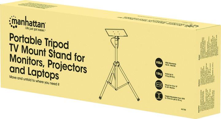 Image du produit Manhattan Support mobile avec pieds pour moniteurs, vidéoprojecteurs et ordinateurs portables (32", 15 kg)