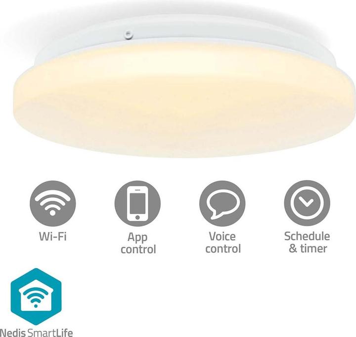 Produktbild Nedis SmartLife Deckenleuchte Wi-Fi | RGB / Warm bis kühlen weiss | Rund | Durchmesser: 260 mm | 1820 (1820 lm)
