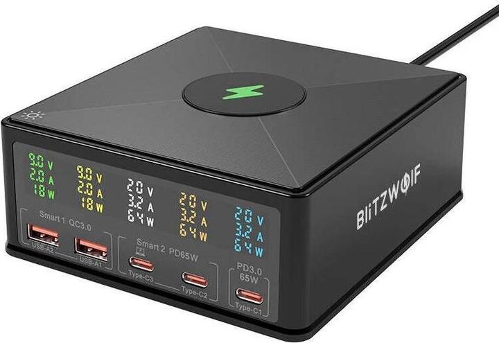 Produktbild BlitzWolf Charger 868H, 2xUSB-A, 3xUSB type-C, 160W (black) (160 W)